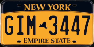 NY license plate GIM3447