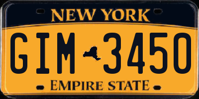 NY license plate GIM3450