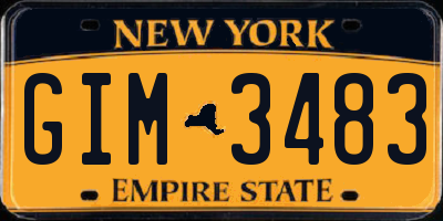 NY license plate GIM3483