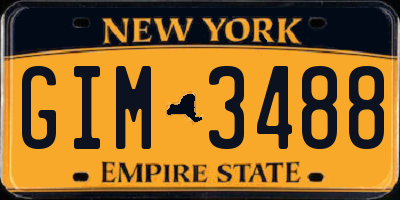 NY license plate GIM3488