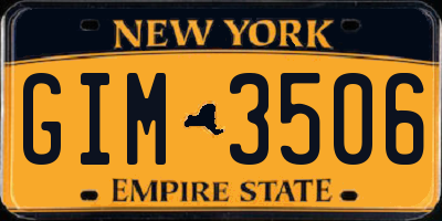 NY license plate GIM3506