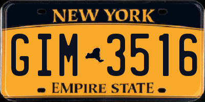 NY license plate GIM3516