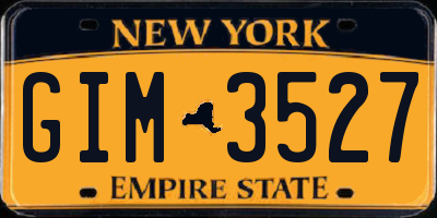 NY license plate GIM3527