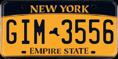 NY license plate GIM3556