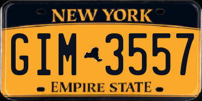 NY license plate GIM3557
