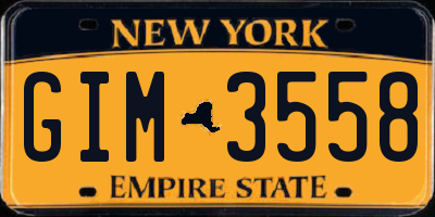 NY license plate GIM3558
