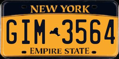 NY license plate GIM3564