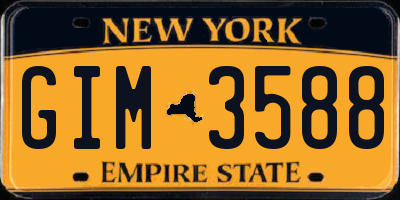 NY license plate GIM3588