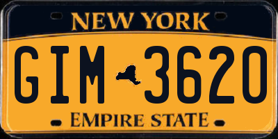 NY license plate GIM3620