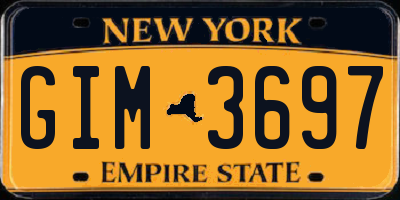 NY license plate GIM3697