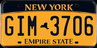 NY license plate GIM3706