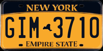 NY license plate GIM3710