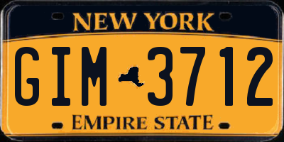 NY license plate GIM3712