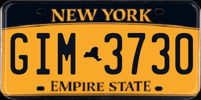 NY license plate GIM3730