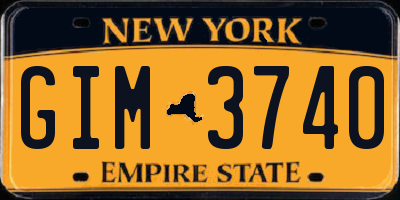 NY license plate GIM3740