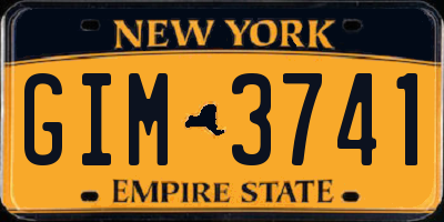 NY license plate GIM3741