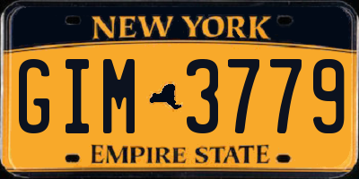 NY license plate GIM3779