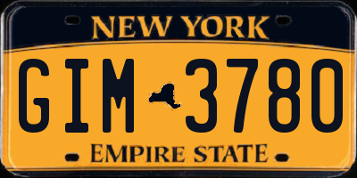 NY license plate GIM3780