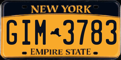 NY license plate GIM3783