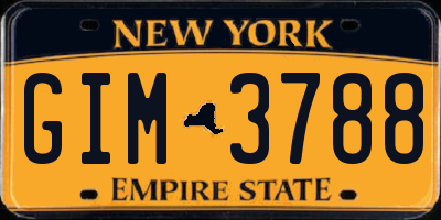 NY license plate GIM3788