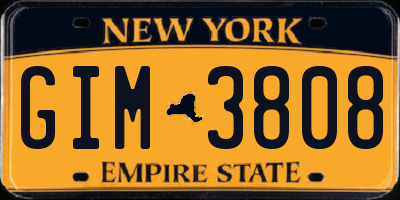 NY license plate GIM3808