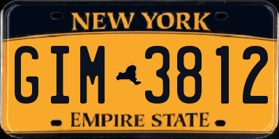 NY license plate GIM3812
