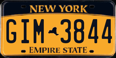 NY license plate GIM3844