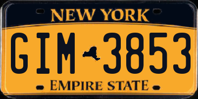 NY license plate GIM3853