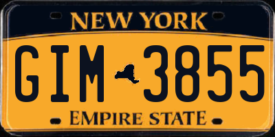 NY license plate GIM3855