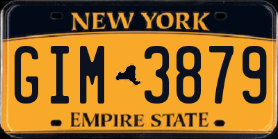 NY license plate GIM3879