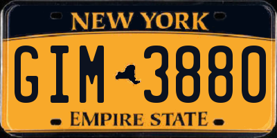 NY license plate GIM3880