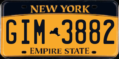 NY license plate GIM3882