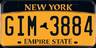 NY license plate GIM3884