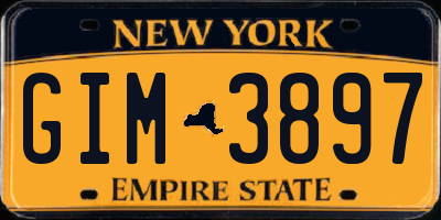 NY license plate GIM3897