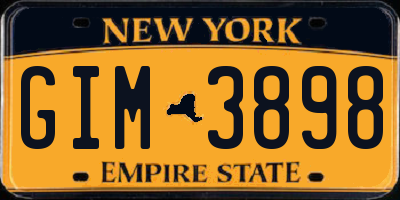 NY license plate GIM3898