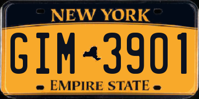NY license plate GIM3901
