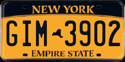 NY license plate GIM3902