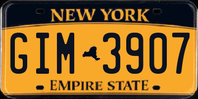 NY license plate GIM3907