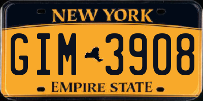 NY license plate GIM3908