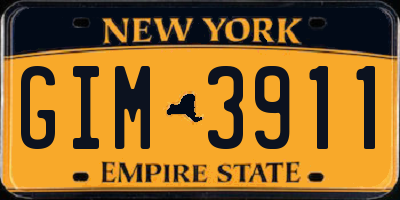 NY license plate GIM3911