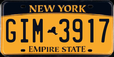 NY license plate GIM3917