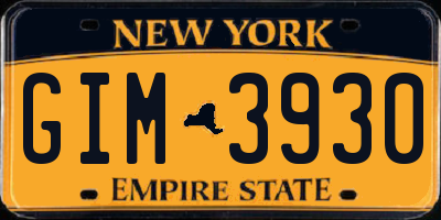 NY license plate GIM3930