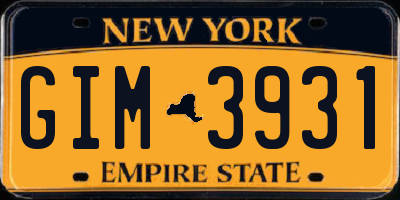 NY license plate GIM3931