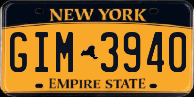 NY license plate GIM3940