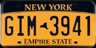 NY license plate GIM3941