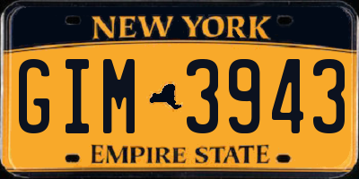 NY license plate GIM3943