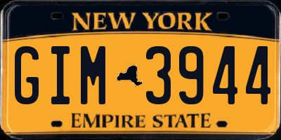 NY license plate GIM3944