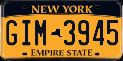 NY license plate GIM3945
