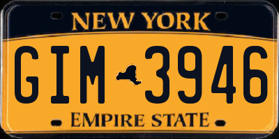 NY license plate GIM3946