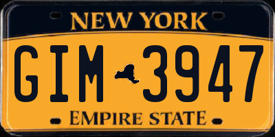 NY license plate GIM3947